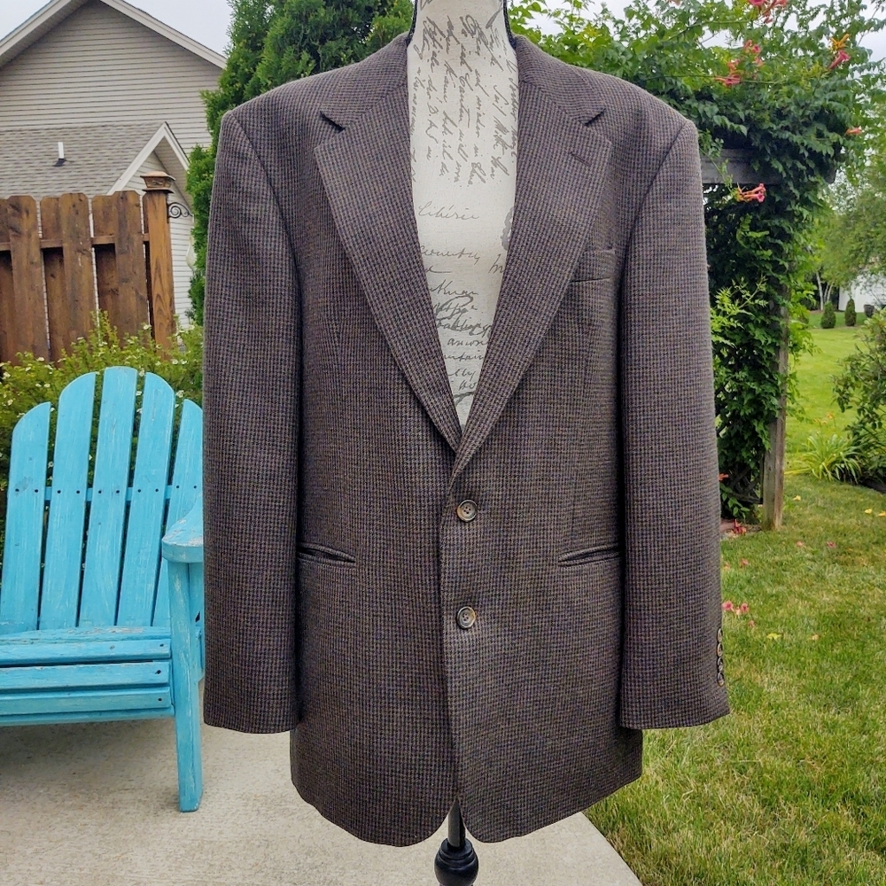 Oscar de la Renta Wool Sports Coat 42 R - Picture 12 of 15